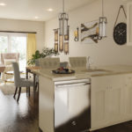 Spacious open kitchen designs are equipped with 42” designer wood cabinets with crown molding, top of the line stainless steel appliances, built-in microwave, unique Silestone glass tile backsplash, countertops with undermount and pantry* for extra storage. <br /> *Available in select units