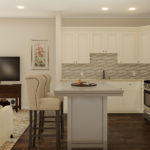 Spacious open kitchen designs are equipped with 42” designer wood cabinets with crown molding, top of the line stainless steel appliances, built-in microwave, unique Silestone glass tile backsplash, countertops with undermount and pantry* for extra storage. <br /> *Available in select units